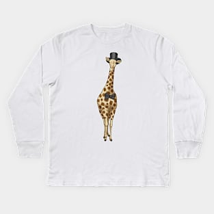 Giraffe Groom Ribbon Wedding Kids Long Sleeve T-Shirt